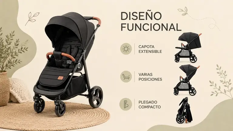 Diseño funcional de la Kinderkraft GRANDE PLUS